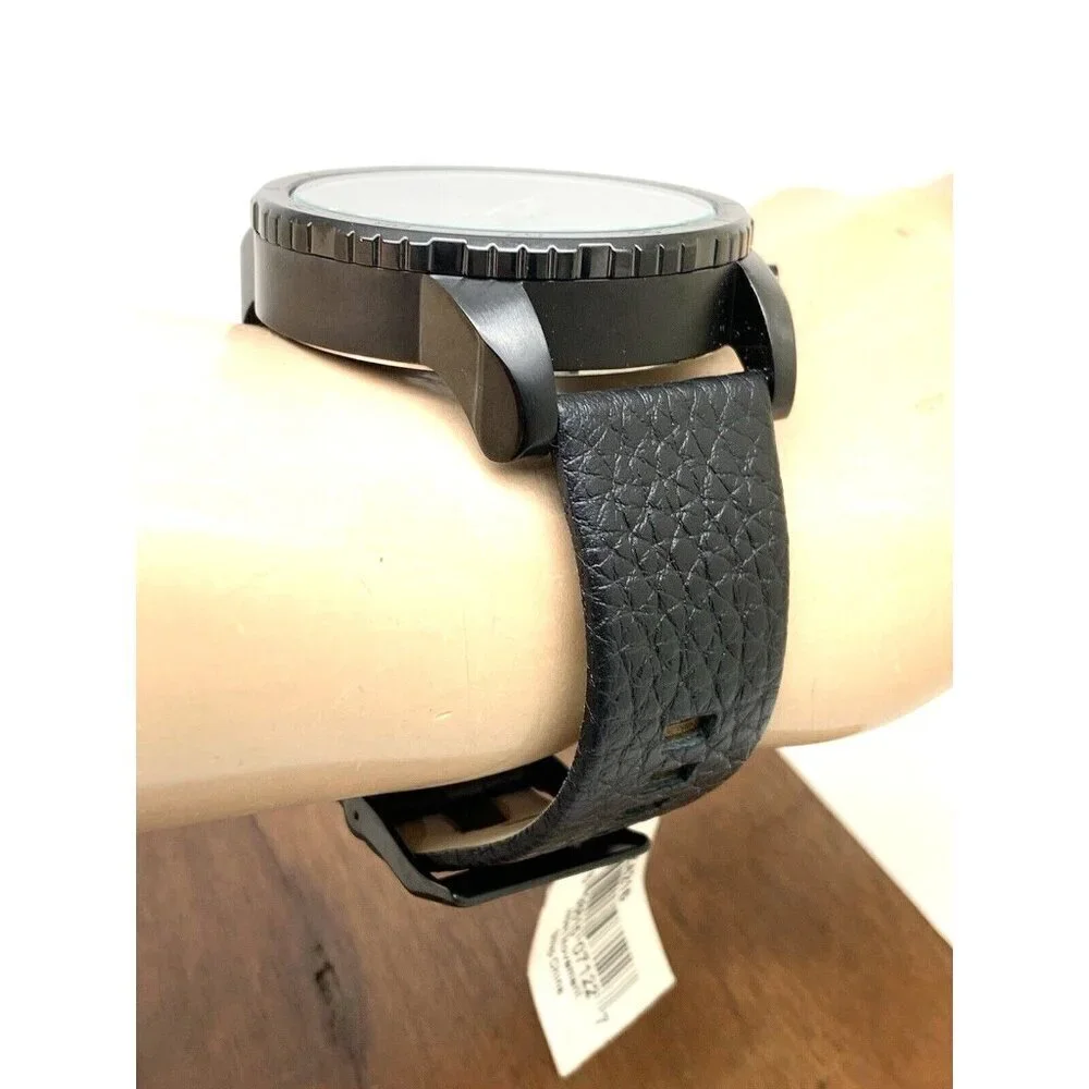 Diesel Men's Watch DZ4216 Quartz Chronograph Black Dial Leather Band 52mm